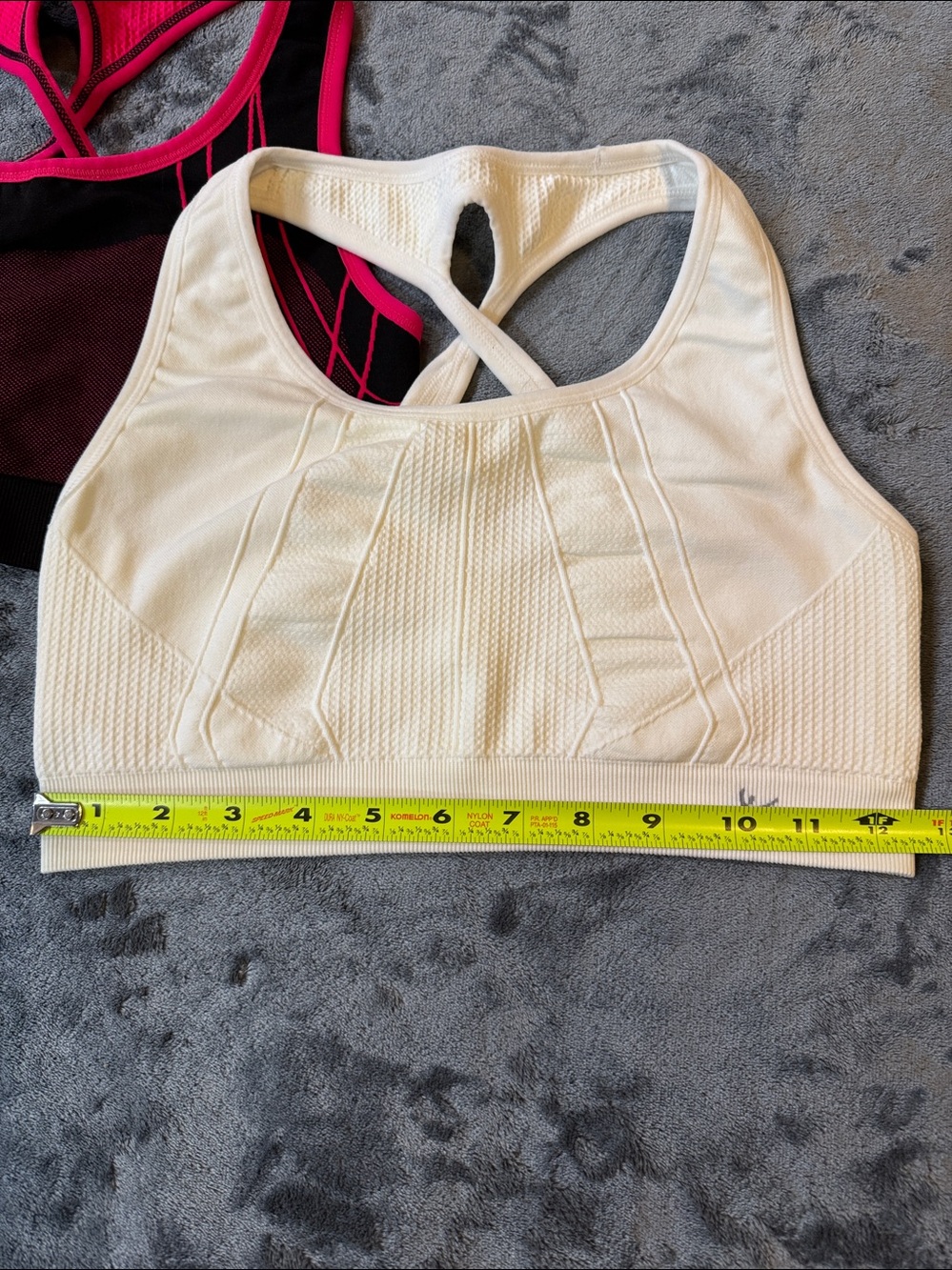 Danskin Racerback Sports Bras - White & Hot Pink/Black -2-Pack - Picture 4 of 6